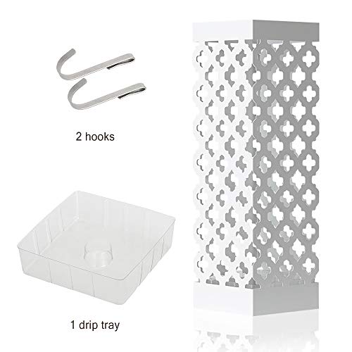 image for Liheya Metal Umbrella Stand Rack Free Standing Umbrella Holder with Dr