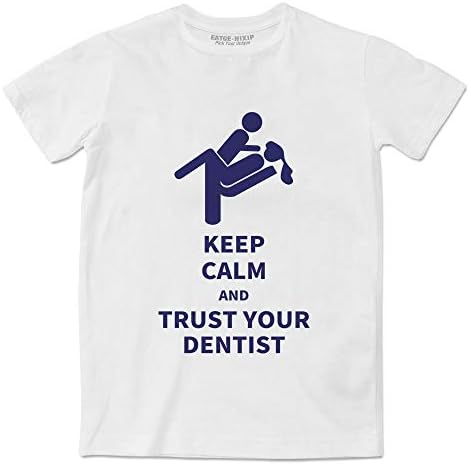 EATGE Keep Calm and Trust Your Dentist White Couple T-Shirt