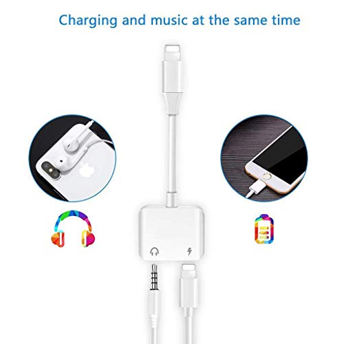 image for Ambrrhty Charger Adapter for iPhone Headphone Adapter Audio & Charger 