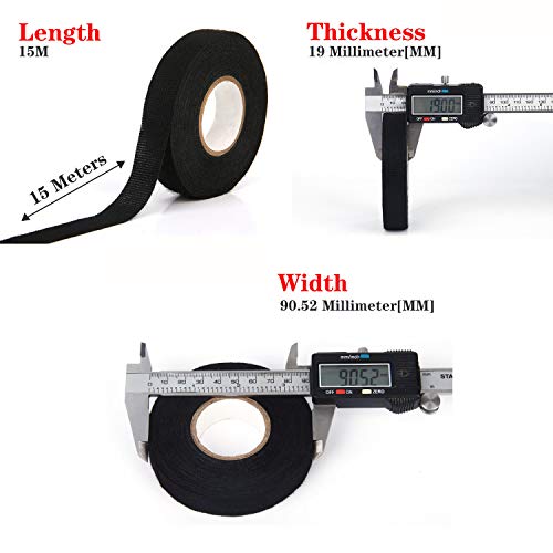 Blasoul Heat-Resistant Interior Wire Loom Harness Tape, Advanced High Heat Harness Tape, Fuzzy Fleece Insulation Tape for Auto Toyota Mercedes BMW VW Audi Electrical Wrap 0.75 inch × 50 Ft (6 Rolls) - Thumbnail 4