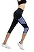 IMIDO Women's Yoga Capri Pants Sport Tights Workout Running Leggings with Side Pocket (M, Capri Pants)