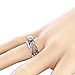 Dolland Gold Plated Carved Vintage Inspired Blooming Rose Flower CZ Engagement Ring,6#