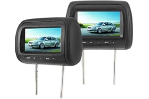 Headrest Video Players, 2pcs 7in Wireless Car Headrest Mounting Bracket, Car Player Headrest Car MP5 Display LCD Video Monito