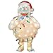 ProductWorks Pre-Lit Faux Fur Bumble with Light Strand Christmas Yard Art Decoration and Clear Lights, 32