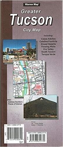 Greater Tucson City Map Including Casas Adobes Catalina Foothills