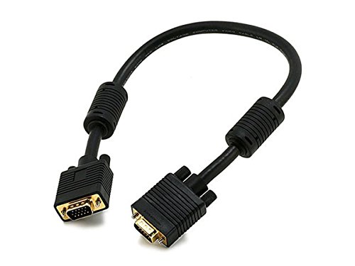 Monoprice 1.5ft SVGA Super VGA M/M Monitor Cable w/ ferrites (Gold Plated) (2 Pack)