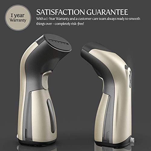 Steamer for Clothes [Luxury Edition] Powerful Dry Steam. Multi-Task: Fabric Wrinkle Remover- Clean- Refresh. Handheld Clothing Accessory. for All Kind of Garments. Home/Travel [MS208 Gold] - 220V - Thumbnail 6