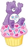Walls 360 Peel & Stick Fabric Wall Decals: Care Bears Share Bear On Cupcake (11 in x 12 in)