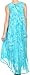 Sakkas 16801 - Laeila Tie Dye Washed Tall Long Sleeveless Tank Top Caftan Dress/Cover Up - Turquoise - OS