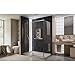 DreamLine Quatra 32 5/16 in. D x 46 5/8 in. W x 72 in. H Frameless Pivot Shower Enclosure in Brushed Nickel, SHEN-1132460-04