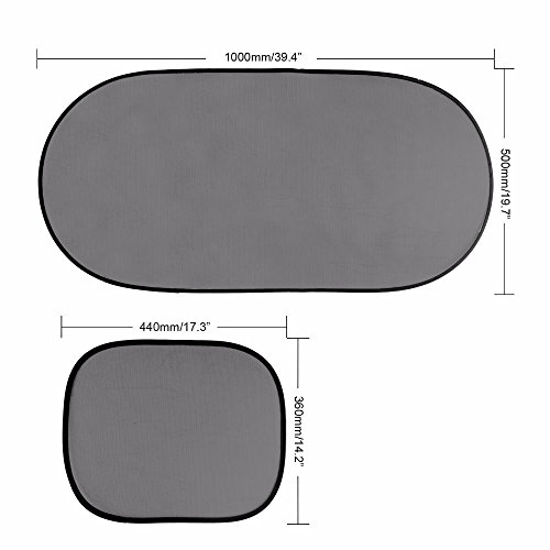 5 Pcs Car Window Screen Shades by Northbear-Mesh Car Window Shade, Baby Car Sun Shade, UV Protection for Kids Passengers Travel Glare Protector - Thumbnail 4