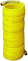 Amflo 4-25E-RET Yellow 200 PSI Nylon Recoil Air Hose 1/4