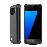 ALCLAP Samsung Galaxy S7 Battery Case-4200 mAh External Backup Battery Charger Combo Case-Portable Backup Power Bank Case with Kickstand (Black,not for S7 Edge)