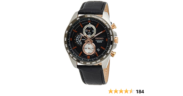 Seiko Men's Chronograph Quartz Watch with Leather Strap SSB265P1 :  Amazon.com.au: Clothing, Shoes \u0026 Accessories