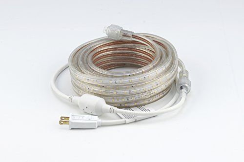 CBConcept UL Listed, 100 Feet, 10100 Lumen, 3000K Warm White, Dimmable, 120V AC Flexible Flat LED Strip Rope Light, 1830 Units 3528 SMD LEDs, Indoor/Outdoor Use, Accessories Included, [Ready to use] - Thumbnail 6