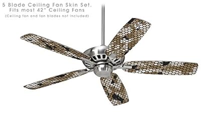 Hex Mesh Camo 01 Tan Ceiling Fan Skin Kit Fits Most 42 Inch Fans