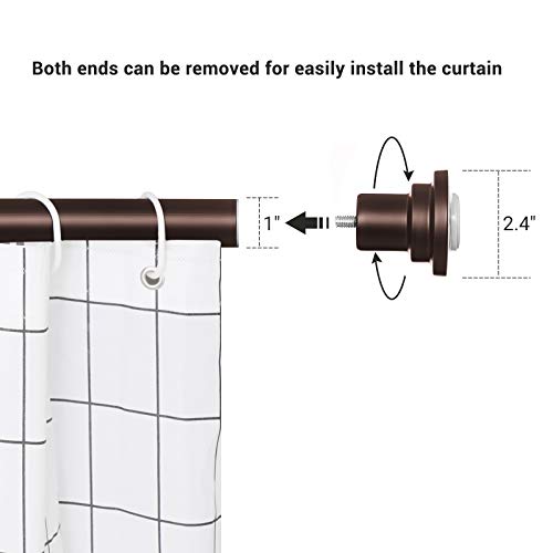 SONGMICS Spring Tension Shower Curtain Rod, for Wall Distance 4271