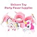 Aitey Unicorn Party Favors Supplies, Rainbow Birthday Theme Assorted Kit, Bracelets, Rings and Keychains Bulk Toys for Carnival Prizes for Kids and Girls (60 Pack