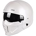 Woljay Open Face Full face Helmet Motorcycle Modular Helmets for Unisex-Adult Street Bike Cruiser Scooter DOT Approved