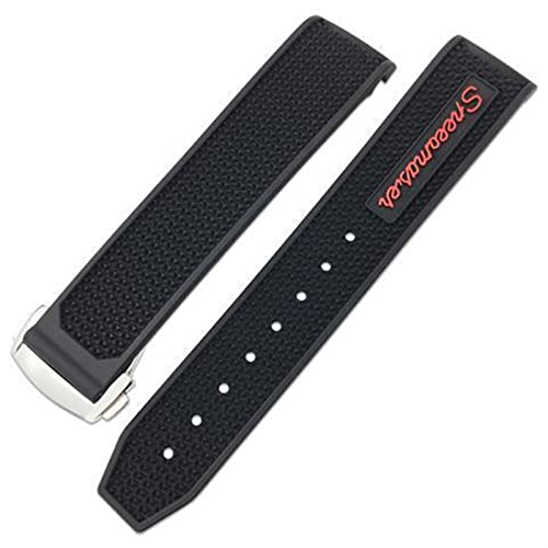 EKINS Rubber Watchband For Omega Speedmaster 20mm 22mm Watch Strap Stainless Steel Deployment Buckle