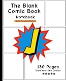 The Blank Comic Book Notebook: Personalized Comic Book, Letter Initial J , Fun Draw Your Own Comics, by P2G Comics