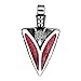 BestAmulets Wolf Necklace for Women or Men - Arrowhead Steel Pendant Jewelry - Sparkling Red - 18 Inch