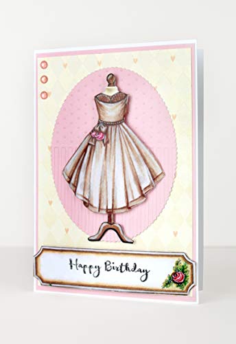 Mini Mannequin Paper Fashions, Paper Craft and Card Making Kit, Makes 80 Card Toppers, Works with Dies