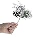 Factory Direct Craft Group of 12 Glitzy Silver Christmas Artificial Pine Picks for Home Decor, Crafting and Displaying