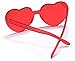 One Piece Heart Shaped Rimless Sunglasses Transparent Candy Color Eyewear(6 Color)