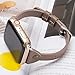 Wearlizer Thin Leather Compatible with Apple Watch Bands 38mm 40mm for iWatch Slim Strap Womens Mens Wristbands Leisure Narrow Bracelet (Metal Silver Buckle) SE Series 6 5 4 3 2 1-Deep Brown