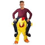 Tigerdoe Piggyback Costume - Chicken Ride On Costume - Carry Me Costume - Riding Shoulder Costume – Funny Adult Costumes