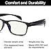 Gamma Ray Computer Blue Light Blocking Gaming Reading Glasses w/Amber Tint and Anti Glare UV Digital Eyestrain