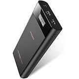 20000mAh Power Bank, Pisen Dual-USB Output Portable Battery Charger Power Station, High Capacity External Battery Pack w/ LCD Display, Universal Travel Charger for iPhone 8, X, Samsung S8 and More