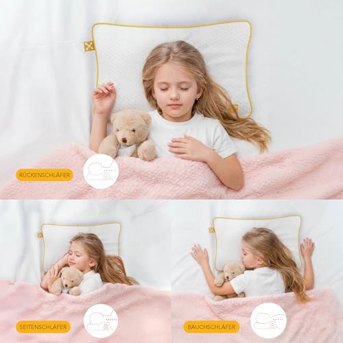 smartsleep Children's Neck Pillow Comfort Pillow - Ergonomic Memory Foam Pillow with Air Channels, Dimensionally Stable for Children