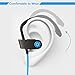 MAYBO SPORTS Wireless Headphones with Black Running Belt Sweatproof V4.1 Workout earbuds with Mic and Noise Cancelling-Blue