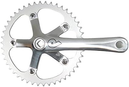 Pake 46T 165 Track Crankset, Silver by Pake
