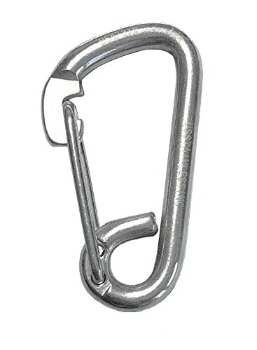 4-Pieces-Stainless-Steel-316-Spring-Hook-Carabiner-14-Marine-Grade-Safety-Clip 4-Pieces-Stainless-Steel-316-Spring-Hook-Carabiner-14-Marine-Grade-Safety-Clip