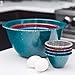 Zak Designs 2281-7005 Confetti Mixing Bowl Sets, 4-Piece, Peacock, Brick & Slate