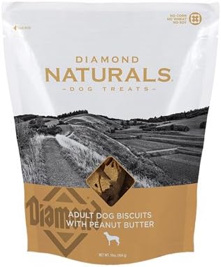 DIB5O Diamond Pet Foods Natural Peanut Butter Dog Biscuits, 16 oz