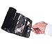 Bella Dee Jewelry Travel Roll Up Organizer- Soft Black Velvet Accessories Bag with Transparent Compartments-