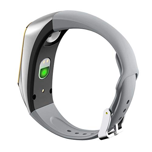 AutumnFall Smart Watch Bluetooth Wireless Earphone Blood Pressure Heart Rate Monitor Call Reminder Multiple Sports Modes (Silver) - Thumbnail 2