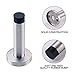 TLBTEK Silver Stainless Steel Door Stopper with Sound Dampening Rubber Bumper,Chrome Wall Mounted Modern Door Stops,Brushed Finish Door Stop for Wall Protector with Hardware Screws 3.7inch (6pcs)