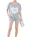 MyFav Pajama Set Big Girls Comfy PJS Lovely Heart Shape Printed Sleepwear Nighty