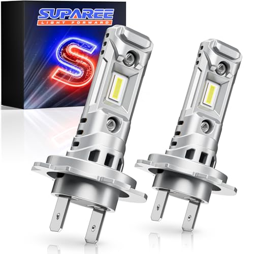 SUPAREE H7 LED Bulb H7 LED Car Canbus H7 LED 6500k White Hi/Lo Beam 12V 80W 24000LM 600% Bright 1:1 Mini Design Plug n Play 2pcs