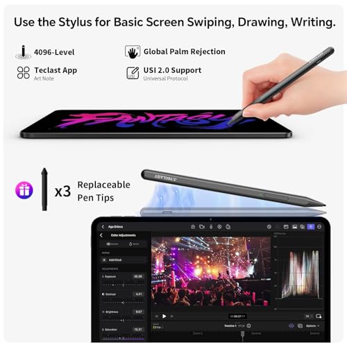 TECLAST Artpad Pro 12.7 Inch 2.2GHz Helio G99 Octa-Core Gaming Tablet Android 15, Dual SIM 4G LTE + 5G WiFi, 2176 x 1600, 20 GB RAM+256 GB ROM(TF 8TB) 10000 mAh 30 W Fast Charge, Pen Included