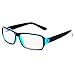 FancyG Vintage Inspired Classic Rectangle Glasses Frame Eyewear Clear Lens - Black Blue