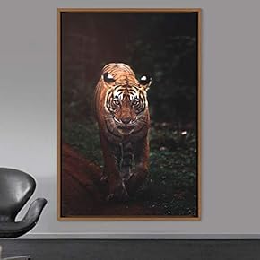 signwin Framed Canvas Wall Art Tiger Animals Chic...