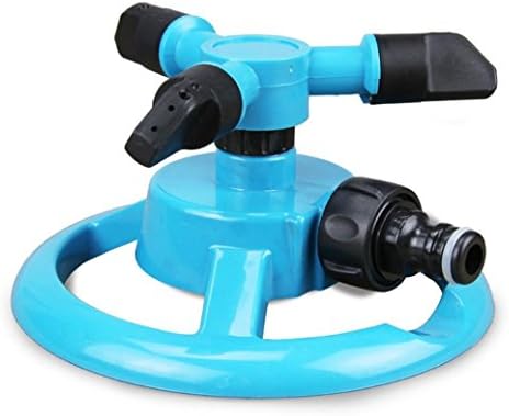3 Rotating Arms Garden Sprinkles,Omaxy Automatic Garden Sprinklers Water Entire Lawn and 360 Degree Rotation Save Water System