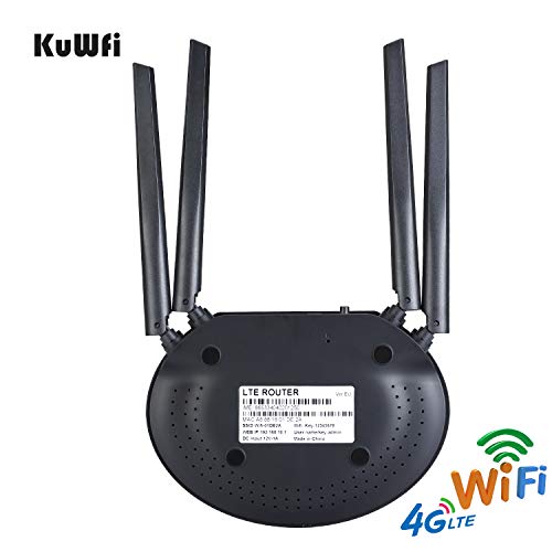 Router-4GLTE-WiFi-300MbpsKuWFi-Routercon-Ranura-Compatible-con-la-mayoria-de-operad-para-Tarjeta-SIM-con-una-Potente-Antena-4pcs-sin-Necesidad-de-configuracionRouter-WiFi-Cat4-Compartir-32-usuarios