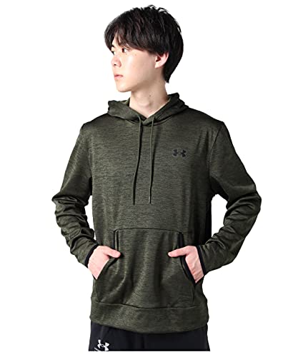 Under Armour Men's Armour Fleece Twist HoodieDISC, Marine Od Green (390)/Black, Small at Amazon